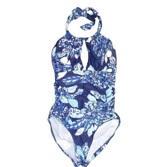 Other - Floral Blue Women's One Piece Swimsuit